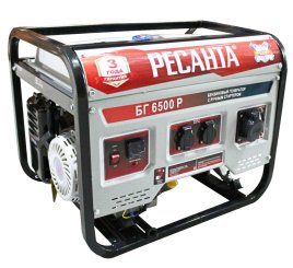 Бензиновый электрогенератор Ресанта БГ6500Р